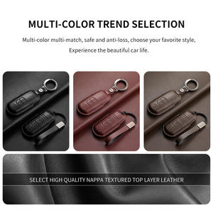 เคสกุญแจรถหนังแท้ทำมือเหมาะสำหรับ MAZDA 2 MAZDA axera CX3 CX4 CX7 <span class=keywords><strong>CX8</strong></span> CX30เรียบง่ายและสง่างาม - Product Image 4