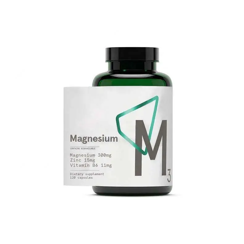 Wholesale 300mg Organic Supplement M3 Sleep Immune Support Muscle Recovery 120 Vegan Magnesium Zinc Capsules
