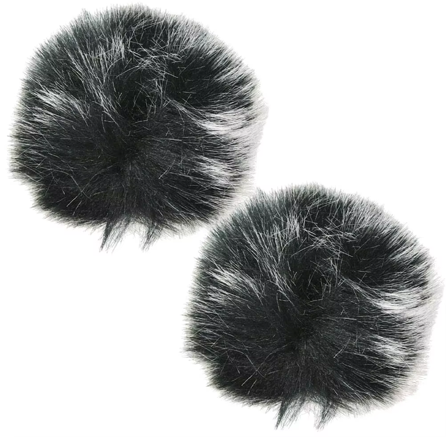 Professional Noise Cancelling Windscreen & Windshield Furry Cover Muff for Headset Lavalier Lapel Microphone