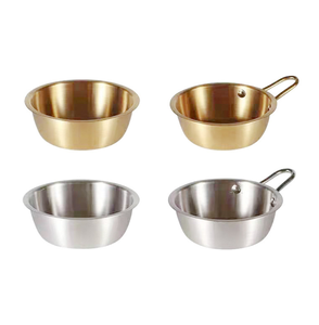 Korean Traditional <b>Wine</b> <b>Container</b> Korean Hiking Soup Dish Aluminum Yellow (4.7 Inches) Drinking Bowl - Product Image 2