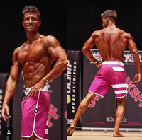 Shorts de plage pour hommes, shorts de musculation, shorts de fitness sans logo, fermeture à cordon, nylon/cachemire, shorts de compétition