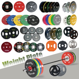 Dischi Pesi in Gomma Nera VIGFIT Personalizzabili con Logo, in KG e LB, per Allenamento Fitness - Product Image 5