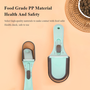 Cuchara de báscula de plástico sólido y líquido para mascotas, Cubo de cocina adecuado, herramientas de medición, taza medidora ajustable, cuchara - Product Image 4