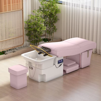 Table de Massage professionnelle pour lavage des cheveux Shampooing Bol Lit Spa Tête Chauffée Thérapie par l'eau Lit de pédicure Lit de shampooing avec vapeur
