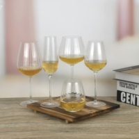 Ensemble de verres à vin en cristal à effet cascade de style américain en gros, 350 ml, gobelet, flûte à champagne
