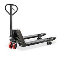 Chariot à palettes manuel de 3 tonnes avec roues en PU, largeur de fourche optionnelle de 550/680 mm pour la logistique d'entrepôt