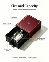 Boîte d'emballage de parfum personnalisée de luxe, vide, avec insert en mousse EVA noire, acceptant l'impression de logo OEM