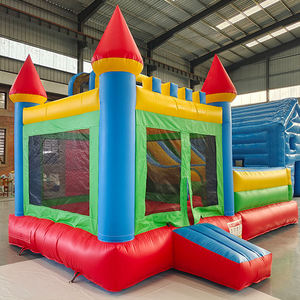 Château plein d'entrain Offres Spéciales avec toboggan toboggan combo gonflable avec château sautant maison de videur fête maison de rebond gonflable - Product Image 4