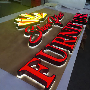 Insegna 3D per Attività Commerciali, Logo Illuminato per Edifici, Insegna LED Bifacciale per Negozi con Lettere Luminose a Canale - Product Image 1