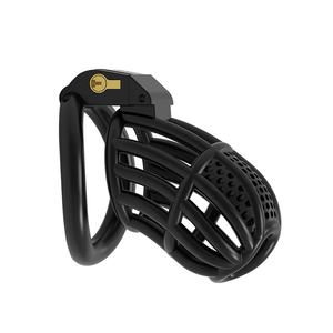 Jaula de castidad con anillo de bloqueo de panal de <span class=keywords><strong>PET</strong></span> para jaula de gallo para mascotas masculinas, juguetes para adultos, anillo bloqueable - Product Image 1