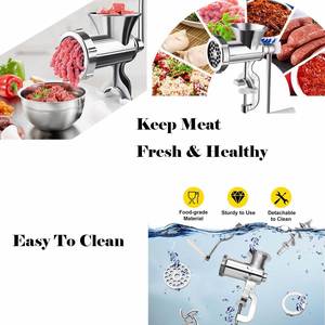 Manual Stainless Steel Meat Grinder Sausage Maker Table Mount Pork Mincer Sausage Stuffer Make Homemade Patties Tool - Product Image 4