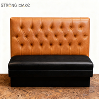 Ensemble de meubles de bar et de café rétro contemporain, table et chaises, ensemble de banquettes et de tables en cuir pour restaurant, pour l'intérieur