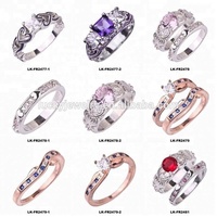 Bagues de fiançailles en faux diamant cz pour femmes, bijoux de dernière conception pour dames