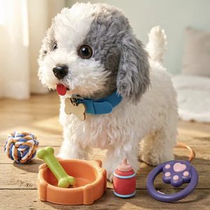Juguete Interactivo Musical Eléctrico para Niños <span class=keywords><strong>Tumama</strong></span>, Cachorro Golden Retriever, con Control Remoto, Correa, Poliéster, Algodón PP - Product Image 3
