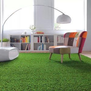 JS usine haute qualité PP PE matériel Sbr Latex vert réaliste tapis de pelouse belle herbe artificielle pour la maison jardin arrière-cour - Product Image 6