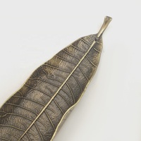 Porte-encens en métal en forme de feuille exquis CHENLANG, récupérateur de cendres, décoration d'intérieur portable, durable, minimalisme moderne, aromathérapie