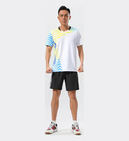 Jersey Badminton Custom Motif Zigzag Abu-abu Tua Ungu Sublimasi Cepat Kering Bernapas Kaos Olahraga Tim Tenis Meja