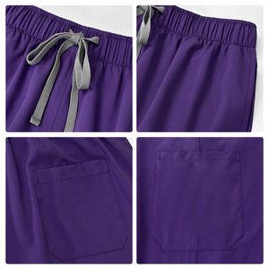 Women's V-Neck Scrub Sets With Drawstring Pants Hospital Uniforms For Nurses And Medical Staff In Multiple Colors - Product Image 5