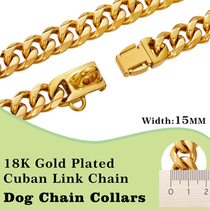 Juego de Placas de Identificación Personalizadas de Lujo para Perros, con Diseño a Cuadros, Collar American Pitbull Cuban Link, Cierre de Hebilla, Acero Inoxidable, Oro Rosa - Product Image 3
