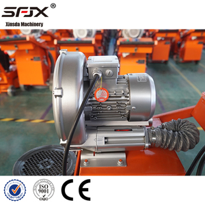 Meuleuse à sol orange avec système d'aspiration, moteur 380V, fonctionnement manuel, machine à meuler le béton - Product Image 3