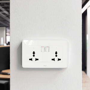 Prise murale <span class=keywords><strong>universelle</strong></span> double MGA, personnalisée en usine, écologique, durable, 250V 16A, avec interrupteur mural à prix réduit - Product Image 1