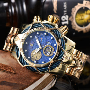 Montre sport pour homme INVIC, grand cadran, boîtier en alliage, bracelet en acier inoxydable, mouvement à quartz, étanche - Product Image 4