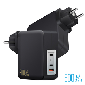 Chargeur rapide <span class=keywords><strong>portable</strong></span> USB-C GaN 300W PD 3.1 pour téléphones et ordinateurs portables (iPhone, Apple MacBook, Lenovo Legion) - Product Image 1