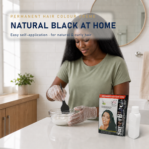 Crema Colorante per Capelli Nera <span class=keywords><strong>Permanente</strong></span> di Qualità Premium 30ml*2 <span class=keywords><strong>Senza</strong></span> <span class=keywords><strong>Ammoniaca</strong></span>, Kit Tintura 100% Copertura Capelli Grigi e Bianchi per Tutti i Tipi di Capelli - Product Image 2