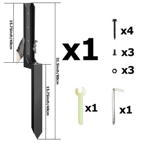 Soporte de Anclaje Tipo L para Postes de Cerca, Kit de Reparación de Cercas de Acero Preperforado, Inserto Resistente para el Suelo para Cercas de Jardín - Product Image 5