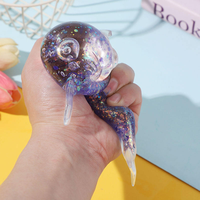 Mini jouet sensoriel anti-stress Ocean Shark à presser, en TPR, avec paillettes, pour enfants, unisexe, à récupération lente