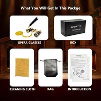 Binoculares de Ópera 3X25 para Mujer, con Cadena Ajustable, Portátiles, Vintage, Compactos, para Adultos, Conciertos, Ópera