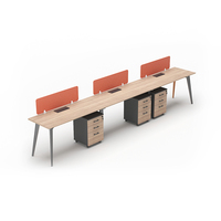 Meubles de bureau modernes, poste de travail en cubique informatique, bureau de travail pour 3 personnes