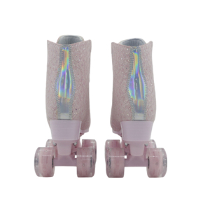 Chaussures de roller 2-en-1 ajustables pour adultes avec protection et paillettes - Product Image 2