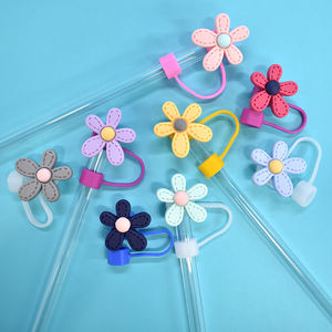 Prodotti all'ingrosso Ppers cover Silicone cannuccia ciondoli Topper paglia rosa Topper Hello splendida Oes paglia 6mm - Product Image 1