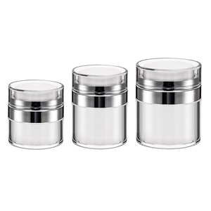 Nhựa chân không Chai Kem 15ml <span class=keywords><strong>30ml</strong></span> <span class=keywords><strong>50ml</strong></span> Mặt Kem Jar chăm sóc da không có không khí Báo Chí bơm chai mỹ phẩm bao bì <span class=keywords><strong>container</strong></span> - Product Image 1