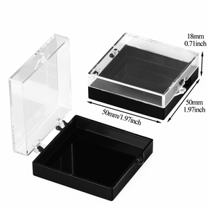 SUNSHING Clear Rigid <b>Plastic</b> <b>Box</b> <b>Display</b> Case for Lapel Pins Badges Dental Crowns Press on Nails Storage Packaging Boxes - Product Image 4