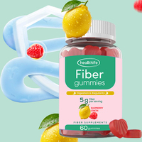 Probióticos Healthife, Suplemento de Fibra Dietética, Sabor Frambuesa y Limón, Gomitas de Fibra de Raíz de Achicoria, Apoyo a la Salud Digestiva