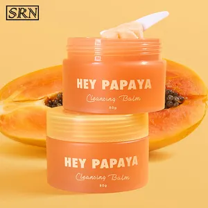 Sıcak satış Exfoliator temizlik kremi derin gözenek temizleme Papaya temizleme balsamı