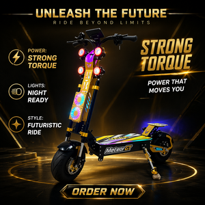 High Power Dual Drive Off Road Electric Scooter With Seat Rear Storage Case 13''Fat Tire Long Range Adult Commuter Scooter - Product Image 2