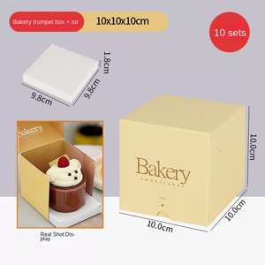 Tại Gói Inch Không Thấm Nước Dính Sticker Cấp Thực Phẩm Mousse Bánh Hộp Bao Bì Hộp Baking Pastry Hộp Cắt Món Tráng Miệng Đóng Gói Vuông - Product Image 6