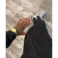 Survêtements d'hiver personnalisés pour hommes en polyester/nylon, ensemble veste coupe-vent zippée patchwork et pantalon de jogging, unisexe, réfléchissant, design 2-en-1