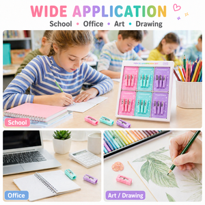 Ensemble <span class=keywords><strong>de</strong></span> <span class=keywords><strong>taille</strong></span>-crayons miniatures couleur macaron, 24 pièces, <span class=keywords><strong>taille</strong></span>-crayons manuel portable <span class=keywords><strong>pour</strong></span> l'école, le bureau, les fournitures artistiques, les enfants, les étudiants - Product Image 6