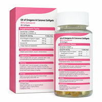 Huile d'origan sauvage en gros + Huile de noix de coco 85% Carvacrol Capsules molles Antifongique Système immunitaire Santé Bien-être Approvisionnement en vrac