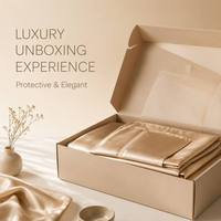 Boîte cadeau de luxe en soie pour couette, emballage de literie, boîte d'expédition personnalisée pour textiles, boîte d'expédition en carton ondulé pour couettes et draps