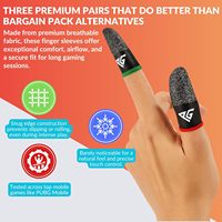 Ces manchons de doigts de jeu en fibre d'argent de qualité esports, à haute teneur en argent, conviennent aux jeux comme PUBG et AOV.
