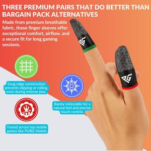 Estas Fundas para Dedos de Fibra Plateada de Grado Esports con Alto Contenido de Plata son Adecuadas para Juegos como PUBG y AOV. - Product Image 5
