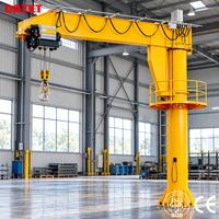 1 tonne 360 °   Grue à flèche articulée montée sur pilier rotatif avec structure d'bras pliable pour les opérations dans les espaces confinés