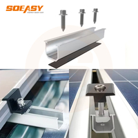 Braket Pemasangan Cepat Mini Rail Surya Terjangkau Soeasy, Braket Pemasangan Atap Logam Surya Anodisasi Ekstrusi