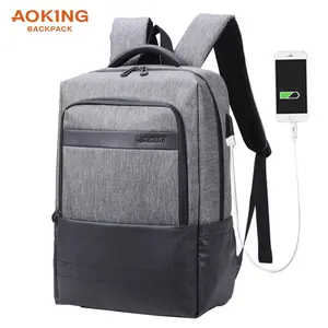 Aoking Groothandel Mode Waterdichte Laptop Tassen Computer Tas Met Usb-poort Kantoor Outdoor