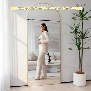 GKMZCGT Arched Full Length <b>Mirror</b> 56x21 Inch Aluminum Frame <b>Wall</b> Mountable Tempered Glass Home Decor <b>Mirror</b> - Product Image 4